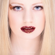 Strass Lippen Deko Make Up