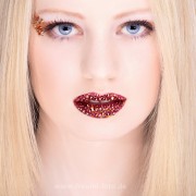 Strass Lippen Deko Make Up