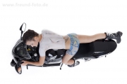 Bodypainting mit Motorrad im Fotostudio in Fürth