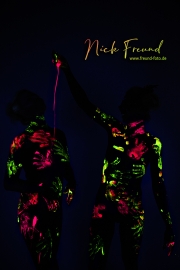 schwarzlicht bodypainting shooting in nürnberg