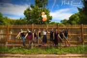 Mädelsgruppe am Zaun bei JGA Fotoshooting in Fürth Nürnberg Erlangen