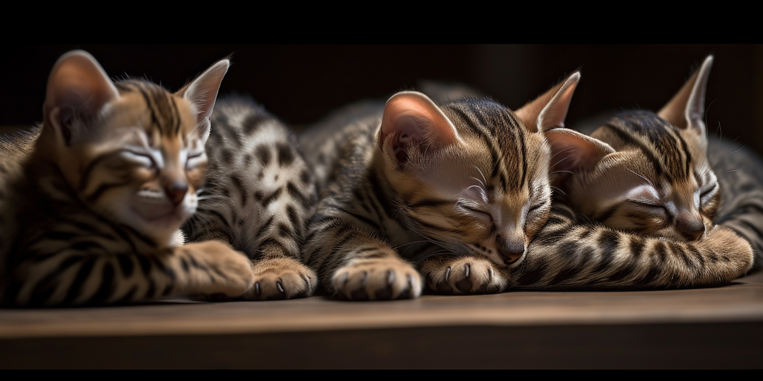 Katzenbabys erstellt mit AI generativer Software Midjourney V5