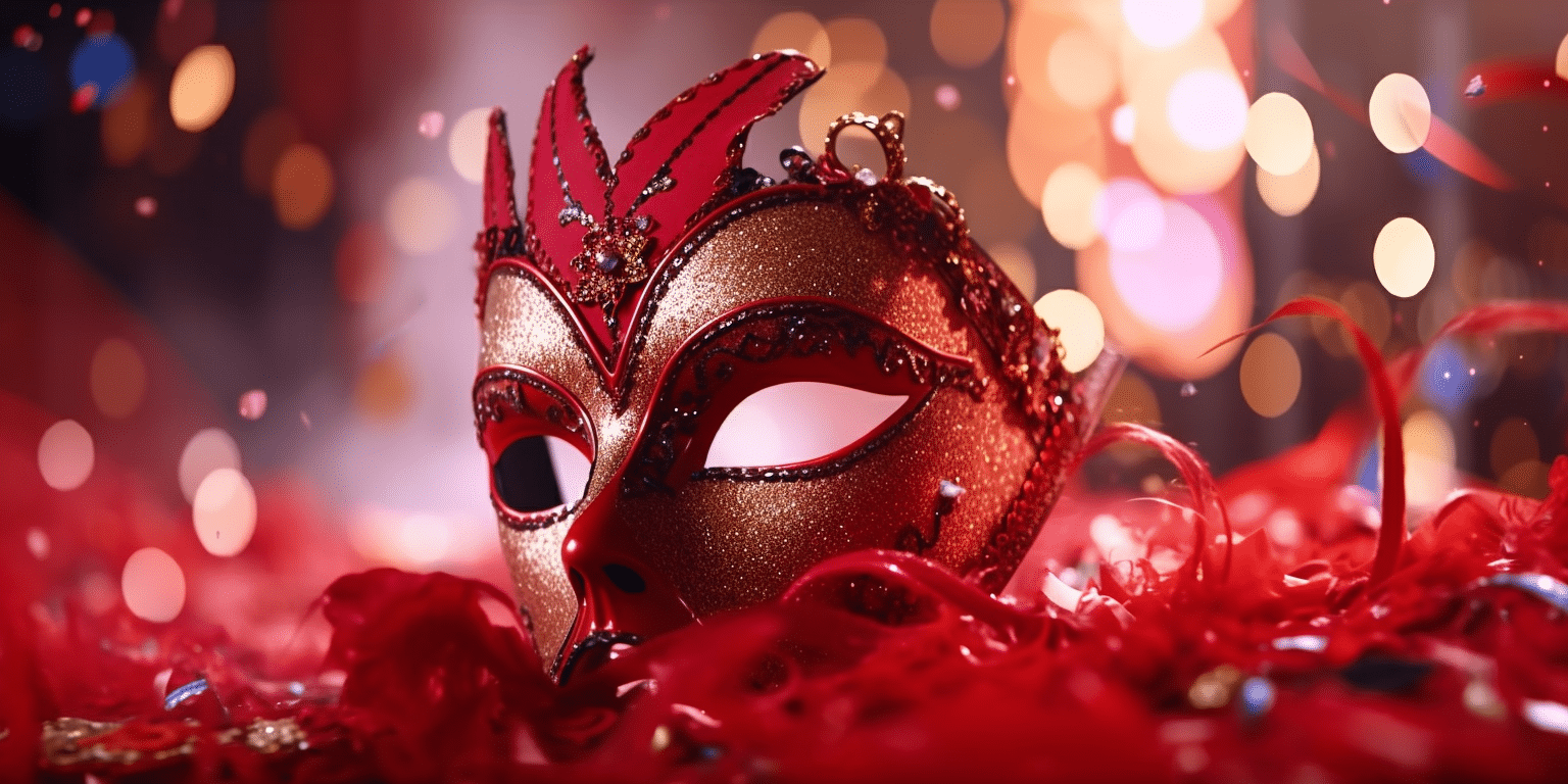 Maske Party Foto erstellt mit AI generativer Software Midjourney V5