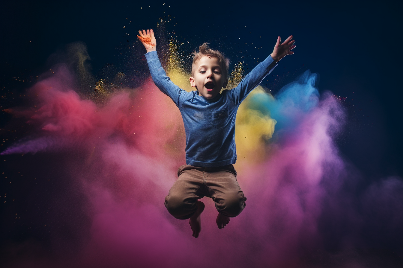 Kinderfoto erstellt mit AI generativer Software Midjourney V5