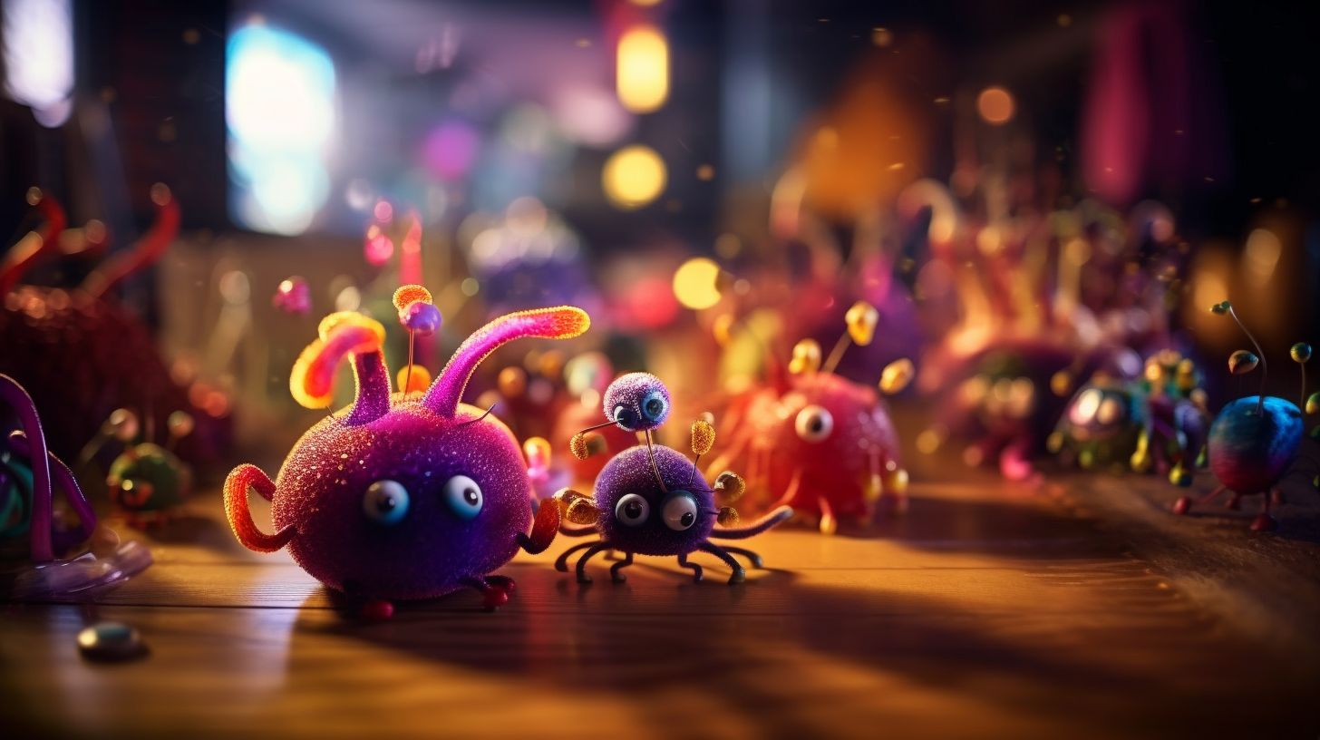 Figuren in Pixar Style erstellt mit AI generativer Software Midjourney V5