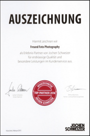 Fotostudio Auszeichnung Jochen Schweizer Partner Nürnberg Fürth