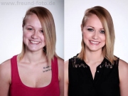 Make Up Verwandlung mit Vorher Nachher Vergleich