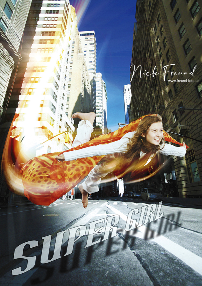 Bildmontage Bildretusche mit Adobe Photoshop und Lightroom 4 bildmontage bildbearbeitung supergirl nachher